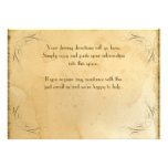 Tea Stained Vintage Wedding 1 - Driving Directions Personalized Invitations