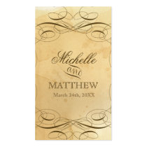 Tea Stained Vintage Wedding 1 - Favor Gift Tags Business Card Template