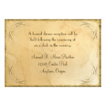 Tea Stained Vintage Wedding 1 - Reception Invite