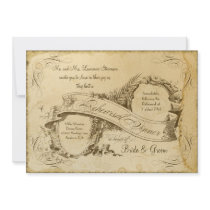 Tea Stained Vintage Wedding 1 - Rehearsal Dinner Announcements