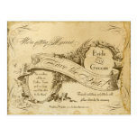 Tea Stained Vintage Wedding 1 - Save the Dates Post Card