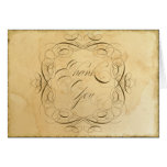 Tea Stained Vintage Wedding 1 - Thank You Notes Card