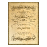 Tea Stained Vintage Wedding 2 - Invitation Invite