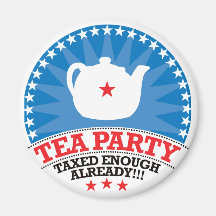 TEA, Taxed Enough Already Party Fridge Magnet