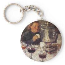 Tea Time: A Samovar by Igor Grabar Key Chain