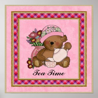 Tea Time Bear poster