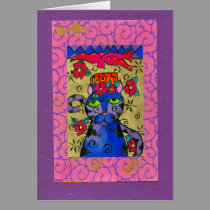 Tea Time Cat cards