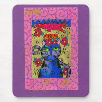 Tea Time Cat mousepads