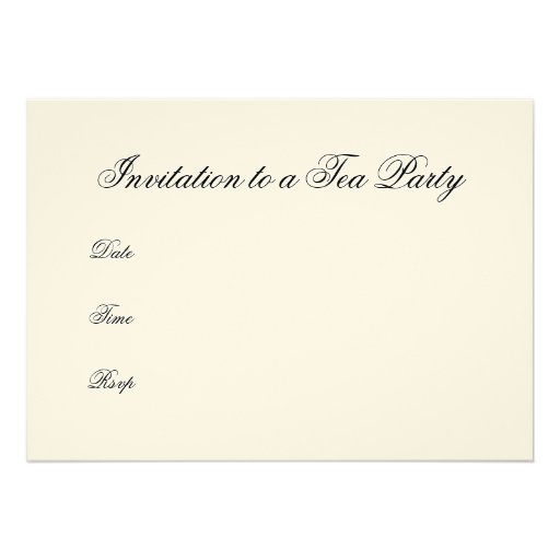Tea Time Invitation