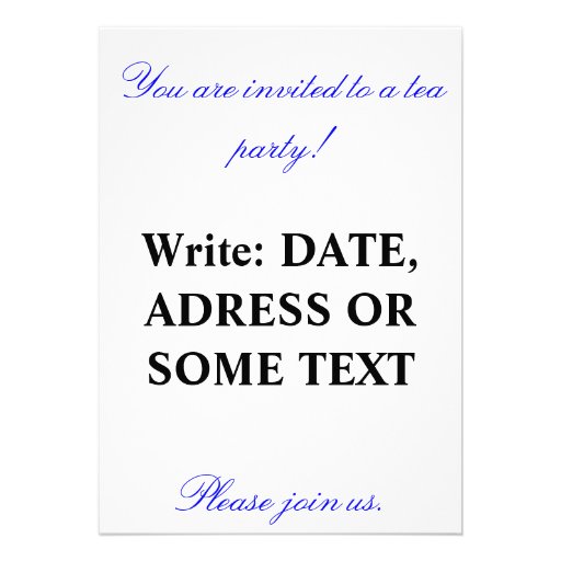 Tea Time Invite