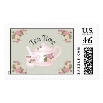 Tea Time Postage Stamps