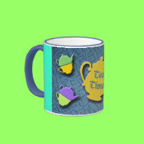 Tea Time Teal mug mugs