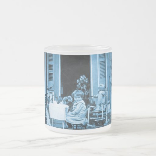 Tea Time with Friends (Blue Toned) Mugs