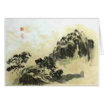 Tea Wash Landscape Card cards