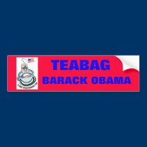 Teabag Barack Obama bumper sticker bumper stickers