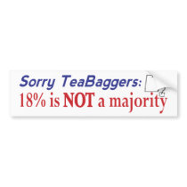 Teabagger 18% bumper sticker