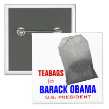 Teabags for Obama Pinback Buttons