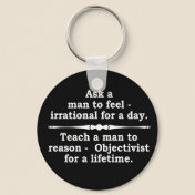 Teach a man... keychain