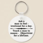 Teach a man...  keychain