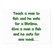 Teach A Man To Fish Business Card