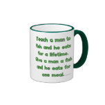 Teach A Man To Fish Coffee Mugs