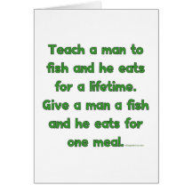 Teach A Man To Fish Greeting Card