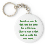 Teach A Man To Fish Keychain