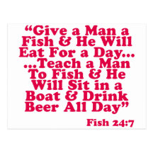Teach a Man To Fish Postcards
