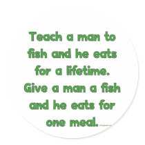 Teach A Man To Fish Stickers