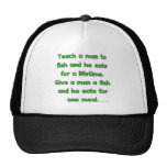Teach A Man To Fish Trucker Hats