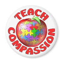 Teach Compassion Fridge Magnets