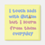Teach Kids with Autism - Awareness Ribbon Fridge Magnets