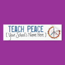 Teach Peace - Bumper Sticker bumper stickers