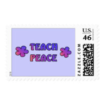 Teach Peace Postage Stamps