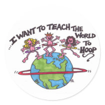 Teach the World to Hoop Sticker