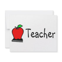 Teacher Apple invitations