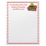 Teacher Apple on Books Letterhead