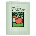 Teacher Apple Thank You Greeting Cards
