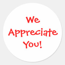 Teacher appreciation round sticker