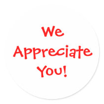 Teacher appreciation round sticker