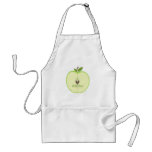Teacher Apron Green Apple Half I Love First Grade