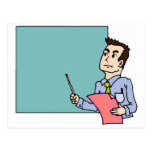 Teacher At Blackboard Post Card