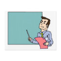 Teacher At Blackboard postcards