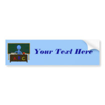 Teacher at Desk bumper stickers by packratgraphics Teacher at Desk bumper stickers