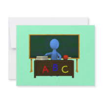 Teacher at Desk invitations by packratgraphics Teacher at Desk invitations