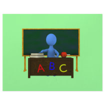 Teacher at Desk letterhead