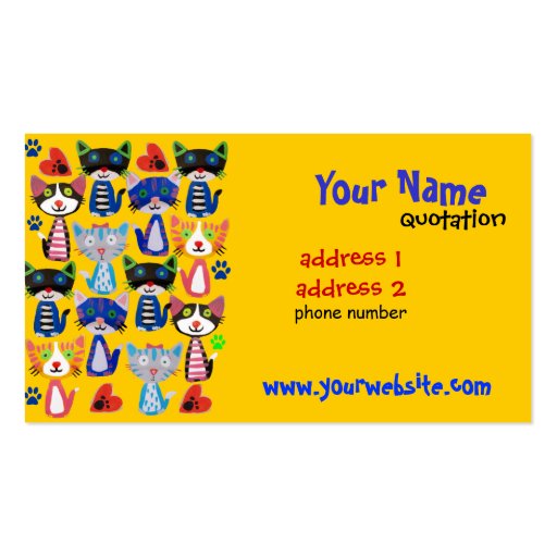 teacher,baby sitter profile card business card template (front side)