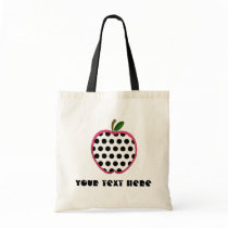 Teacher Bag - Polka Dot Apple