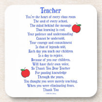Teacher cork coasters