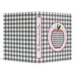 Teacher Binder - Gingham Apple